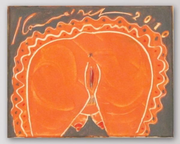 Ivan Komárek - Mezinoží, akryl na plátně, 30 x 23 cm, 2010