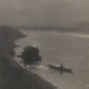 Jan Lauschmann: Loď na Vltavě - detail, 1929, černobílá fotografie 