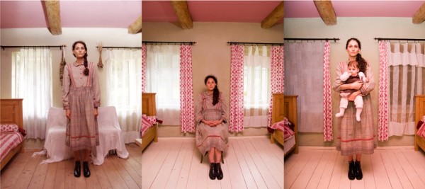 Julie Štybnarová: Autoportréty (triptych), fotografie, 2005-08