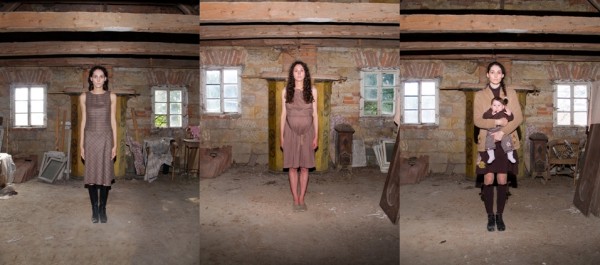 Julie Štybnarová: Autoportréty (triptych), fotografie, 2005-08