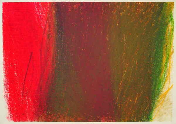 Pomp Uschi: Bez názvu, Olejová křída na papíře, 2001, 44x63 cm